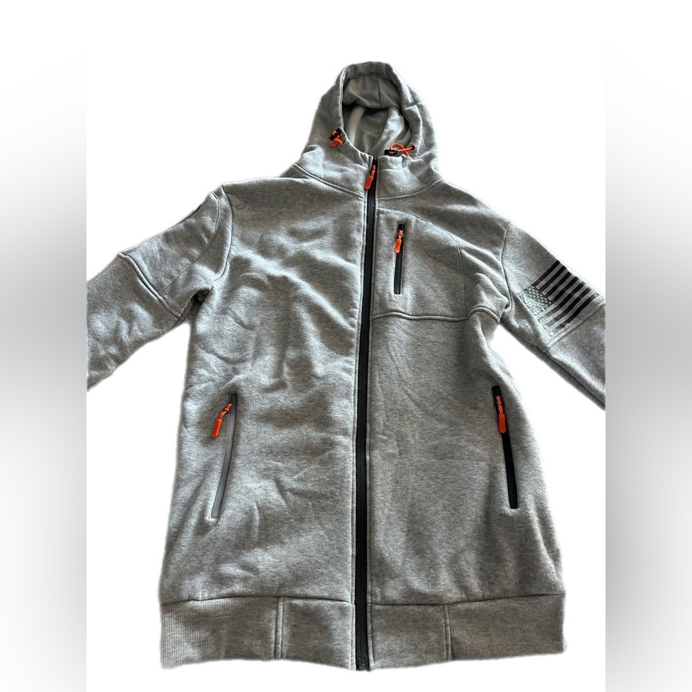 American Flag Hoodie Mens‎ Graphic - Gray